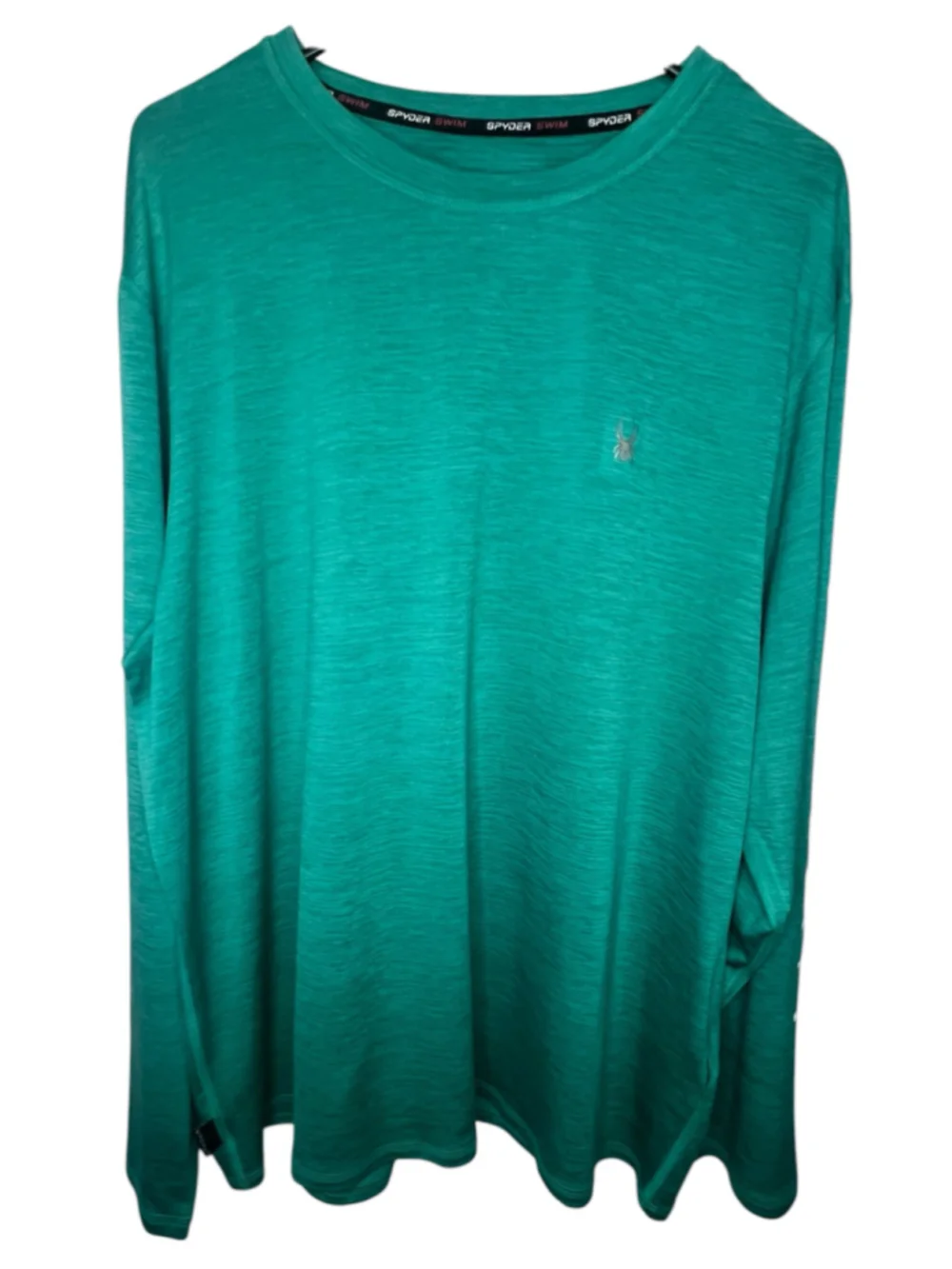 Spyder Swim Blue/Green Long Sleeve Rashguard UPF 30 Quick Dry